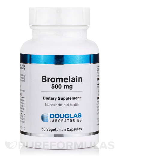 Основне фото товара Douglas Laboratories, Bromelain 500 mg, Бромелайн, 60 капсул