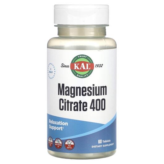 Основне фото товара KAL, Magnesium Citrate 400, Магній, 60 таблеток