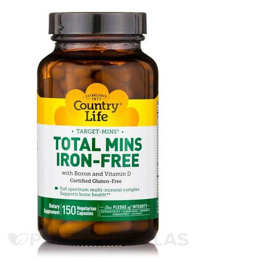 Основне фото товара Target-Mins Total Mins Iron-Free, Мінеральні добавки, 150 капсул