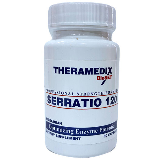 Основне фото товара Serratio Serratiopeptidase 120K, Серрапептаза, 60 капсул