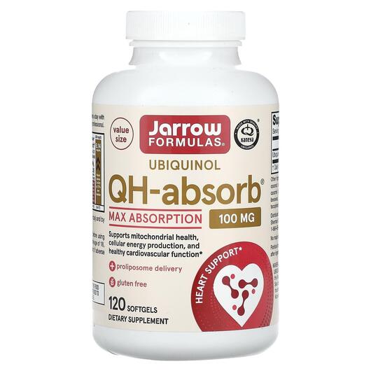 Основне фото товара Ubiquinol QH-Absorb 100, Убіхінол 100 мг, 120 капсул