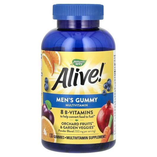 Основне фото товара Alive! Men's Gummy Multi, Вітаміни для чоловіків, 130 таблет