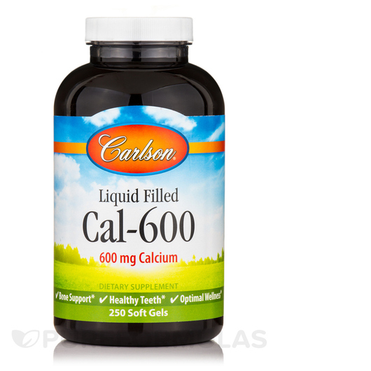 Основне фото товара Carlson, Liquid Filled Cal-600, Кальцій, 250 капсул