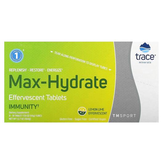 Основне фото товара TM Sport Max-Hydrate Immunity Effervescent, Електроліти, 10 Table