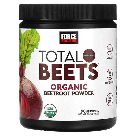 Основне фото товара Total Beets Organic Beetroot Powder, Червоний буряк, 450 г