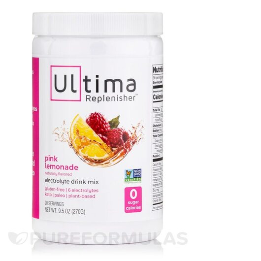 Основне фото товара Electrolyte Hydration Powder Pink, Електроліти, 90 Serving Canist