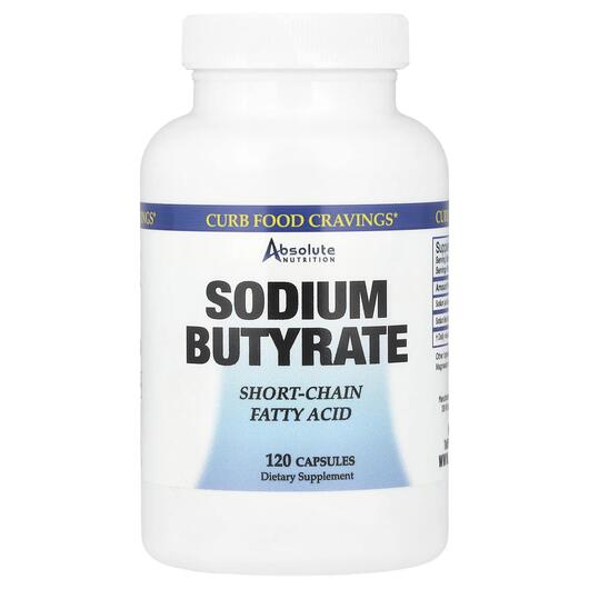 Основне фото товара Absolute Nutrition, Sodium Butyrate, Масляна кислота, 120 капсул