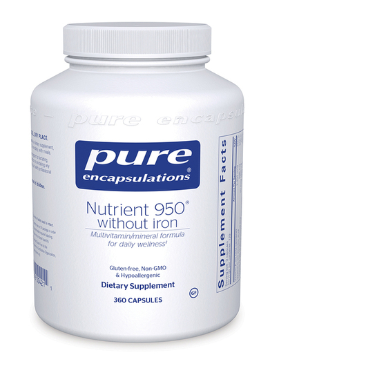Основне фото товара Pure Encapsulations, Nutrient 950 w/o Iron, Залізо, 360 капсул