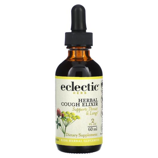 Основне фото товара Eclectic Herb, Herbal Cough Elixir, Заспокійливе, 60 мл