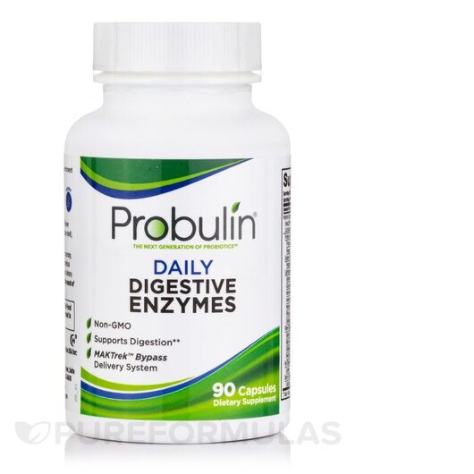 Основне фото товара Probulin, Daily Digestive Enzymes, Ферменти, 90 капсул