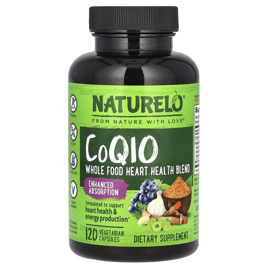 Основне фото товара CoQ10 Whole Food Heart Health Blend, Коензим CoQ10, 120 капсул