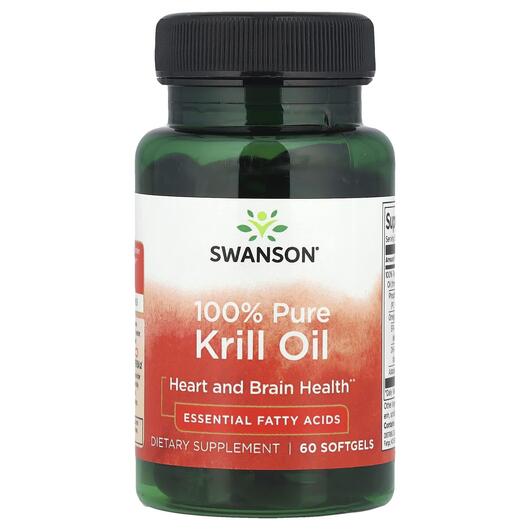 Основне фото товара 100% Pure Krill Oil, Масло Антарктичного Кріля, 60 капсул