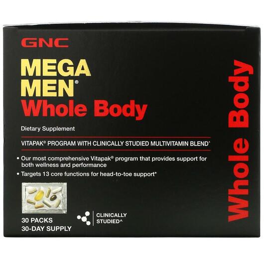 Основне фото товара GNC, Mega Men Whole Body, Вітаміни Мега Мен, 30 шт