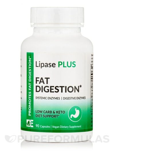 Основне фото товара Lipase Plus Extra Strength Fat Digestion, Ферменти, 90 капсул
