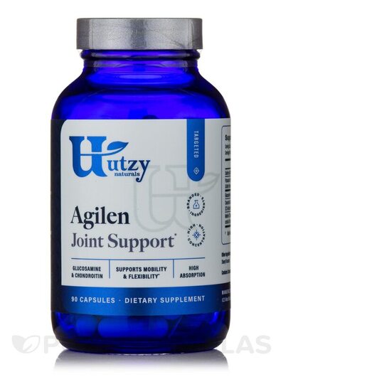Основне фото товара Utzy Naturals, Agilen, Глюкозамін Хондроітин, 90 капсул