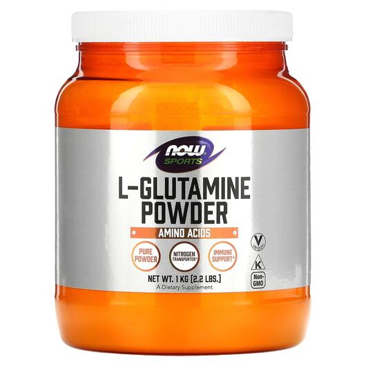 Основне фото товара NOW, L-Glutamine Powder, L-Глутамін в порошоку, 1 кг