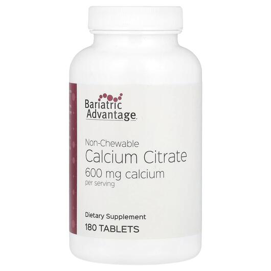 Основне фото товара Non-Chewable Calcium Citrate 600 mg, Цитрат Кальцію, 180 таблеток