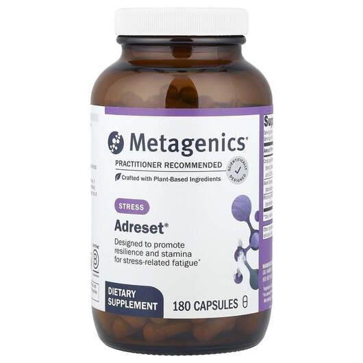 Основне фото товара Metagenics, Adreset, Підтримка наднирників, 180 капсул