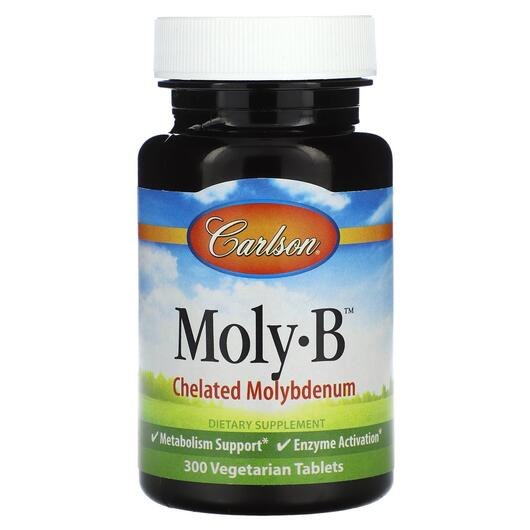 Основне фото товара Carlson, Moly-B Chelated Molybdenum, Молібден, 300 таблеток