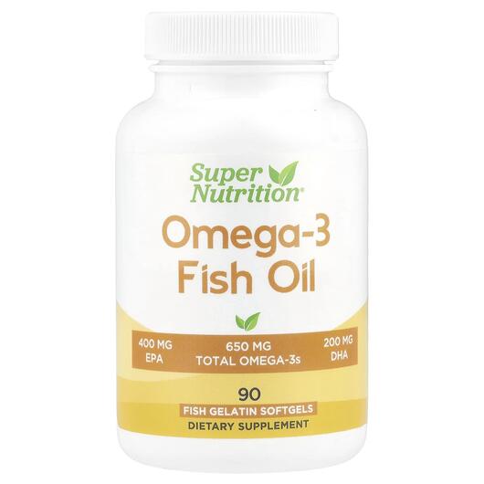 Основне фото товара Omega-3 Fish Oils 1000 mg, Риб'ячий жир, 90 капсул