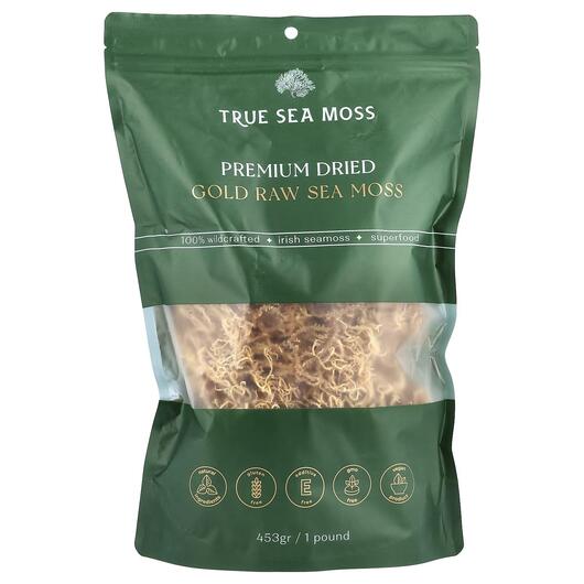 Основне фото товара Premium Dried Gold Raw Sea Moss, Ірландський морський мох, 453 г