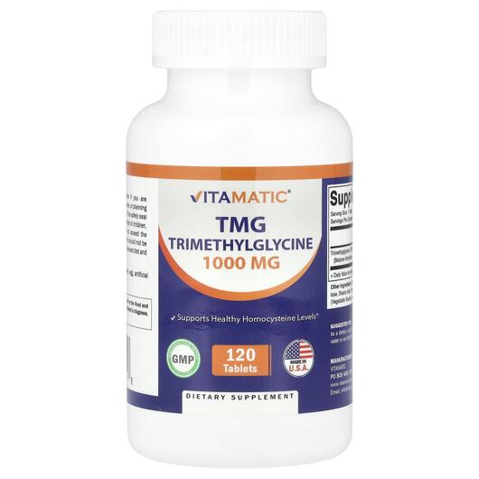 Основне фото товара Vitamatic, TMG 1000 mg, Триметилгліцин, 120 таблеток