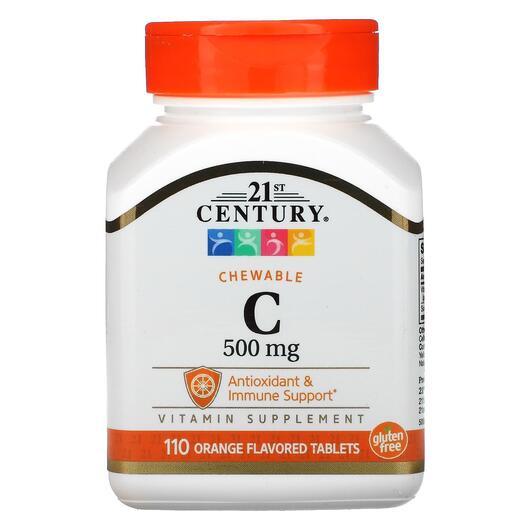 Основне фото товара 21st Century, Chewable C 500 mg, Вітамін C 500 мг, 110 таблеток