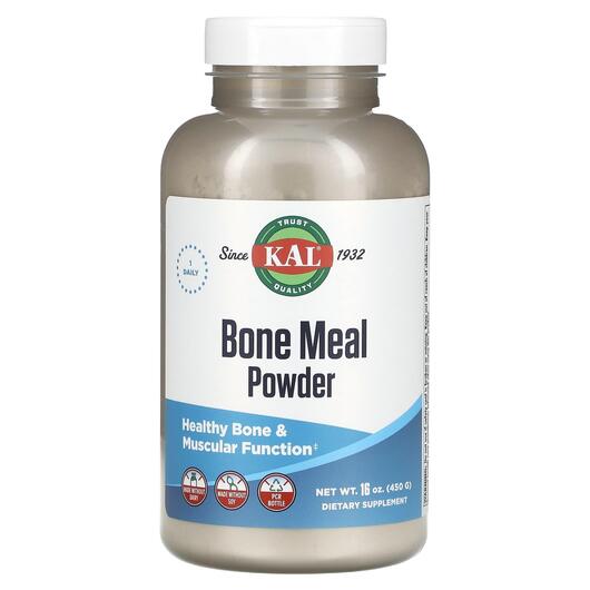 Основне фото товара KAL, Bone Meal Powder, Зміцнення кісток, 450 г