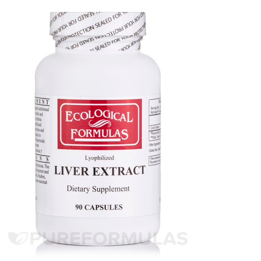 Основне фото товара Ecological Formulas, Liver Extract, Підтримка печінки, 90 капсул
