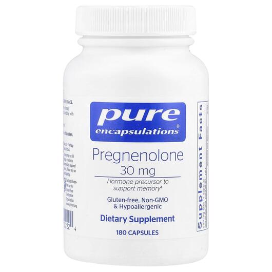 Основне фото товара Pure Encapsulations, Pregnenolone 30 mg, Прегненолон, 180 капсул