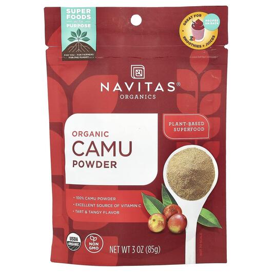 Основне фото товара Navitas Organics, Organic Camu Powder, Каму каму, 85 г