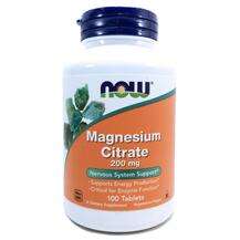 Magnesium Citrate 200 mg Магний Цитрат NOW