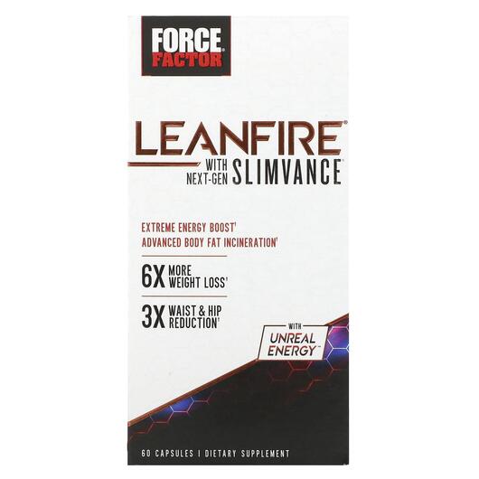 Основне фото товара LeanFire with Next-Gen Slimvance, Жироспалювачі, 60 капсул