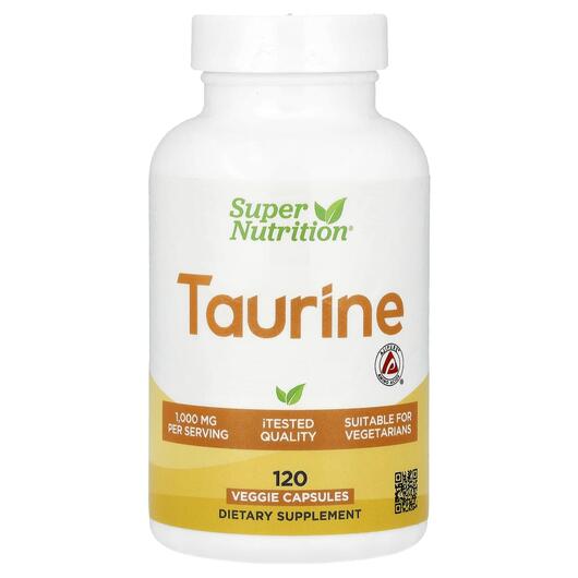 Основне фото товара Super Nutrition, Taurine 1000 mg, L-Таурин, 120 капсул