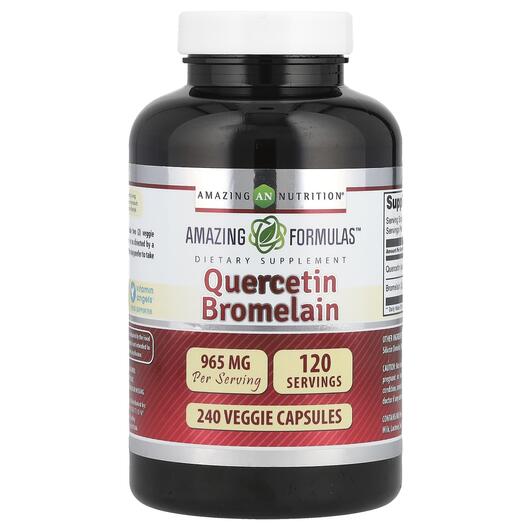 Основне фото товара Amazing Nutrition, Quercetin Bromelain, Кверцетин, 240 капсул