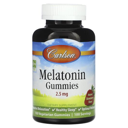 Основне фото товара Carlson, Melatonin Gummies 2.5 mg, Мелатонін, 100 таблеток