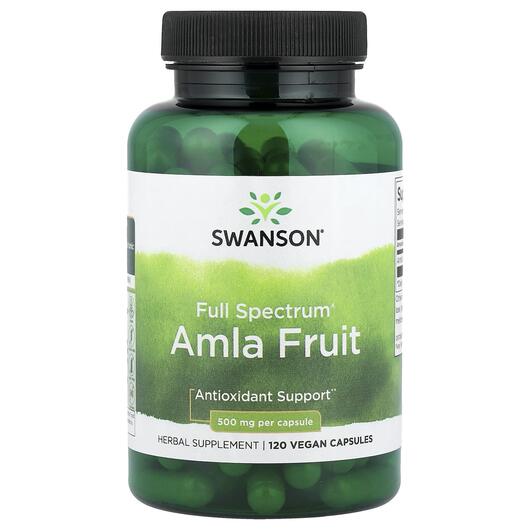Основне фото товара Swanson, Full Spectrum Amla Fruit 500 mg, Амла, 120 капсул