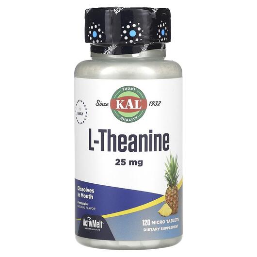 Основне фото товара KAL, L-Theanine Pineapple 25 mg, L-Теанін, 120 таблеток