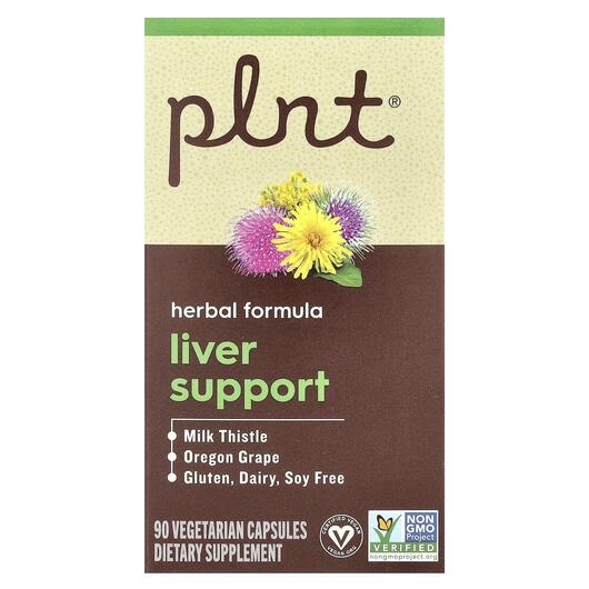 Основне фото товара Plnt, Liver Support, Підтримка печінки, 90 капсул