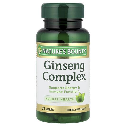 Основне фото товара Nature's Bounty, Ginseng Complex, Комплекс Женьшеню, 75 капс
