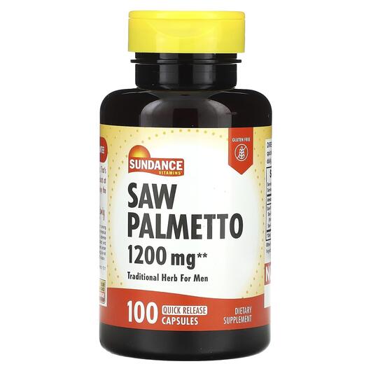 Основне фото товара Sundance Vitamins, Saw Palmetto 1200 mg, Со Пальметто, 100 капсул