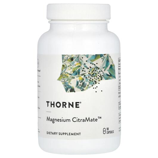 Основне фото товара Thorne, Magnesium CitraMate, Магній Цітрамат, 90 капсул