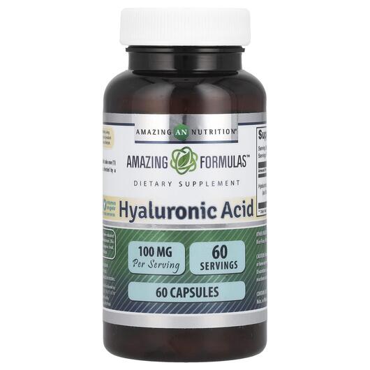 Основне фото товара Hyaluronic Acid 100 mg, Гіалуронова кислота, 60 капсул