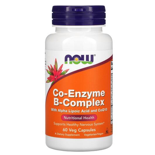 Основне фото товара NOW, Co-Enzyme B-Complex, Комплекс Вітаміна B, 60 капсул