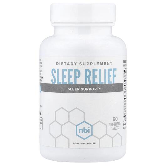 Основне фото товара NBI Health, Sleep Relief, Підтримка сну, 60 Time-Release Tablets