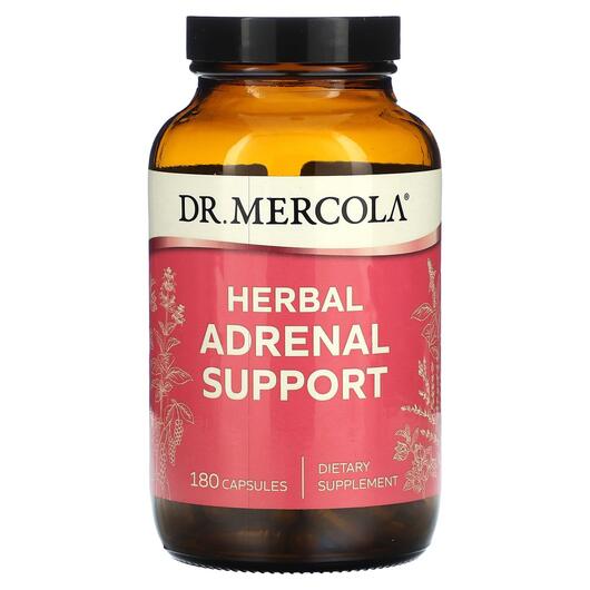 Основне фото товара Dr. Mercola, Herbal Adrenal Support, Трави, 180 капсул