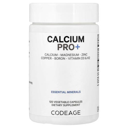 Основне фото товара CodeAge, Calcium Pro+, Кальцій, 120 капсул