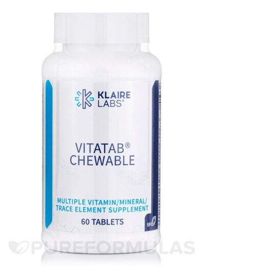 Основне фото товара Klaire Labs, VitaTab Chewable, Мультивітаміни, 60 таблеток