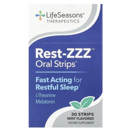 Основне фото товара Therapeutics Rest-ZZZ Oral Strips Mint, Підтримка сну, 30 Strips