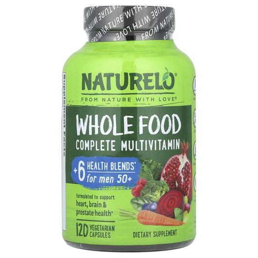 Основне фото товара Whole Food Multivitamin for, Вітаміни для чоловіків 50+, 120 капс